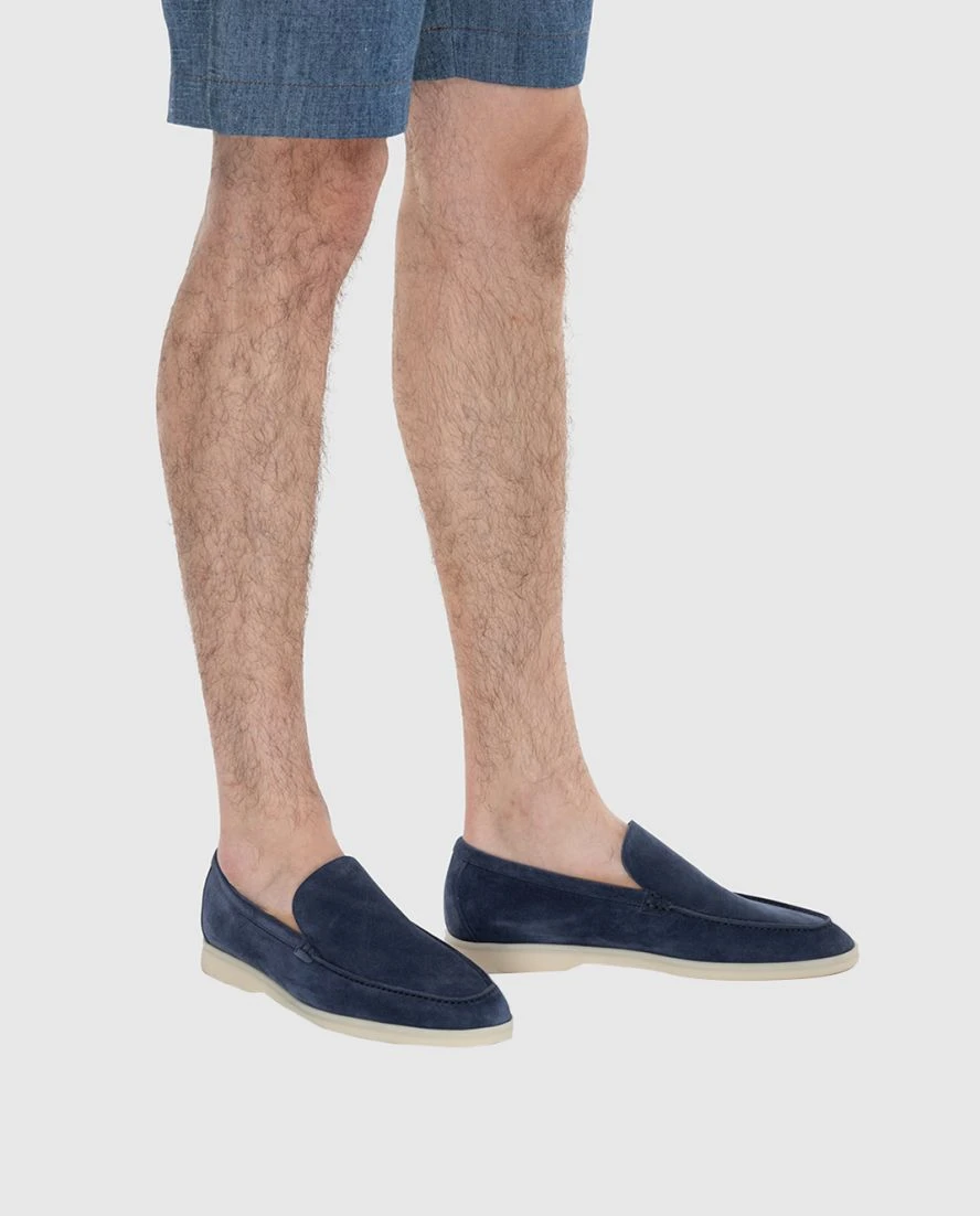 Loro Piana man blue suede loafers for men buy with prices and photos 173975 - photo 2