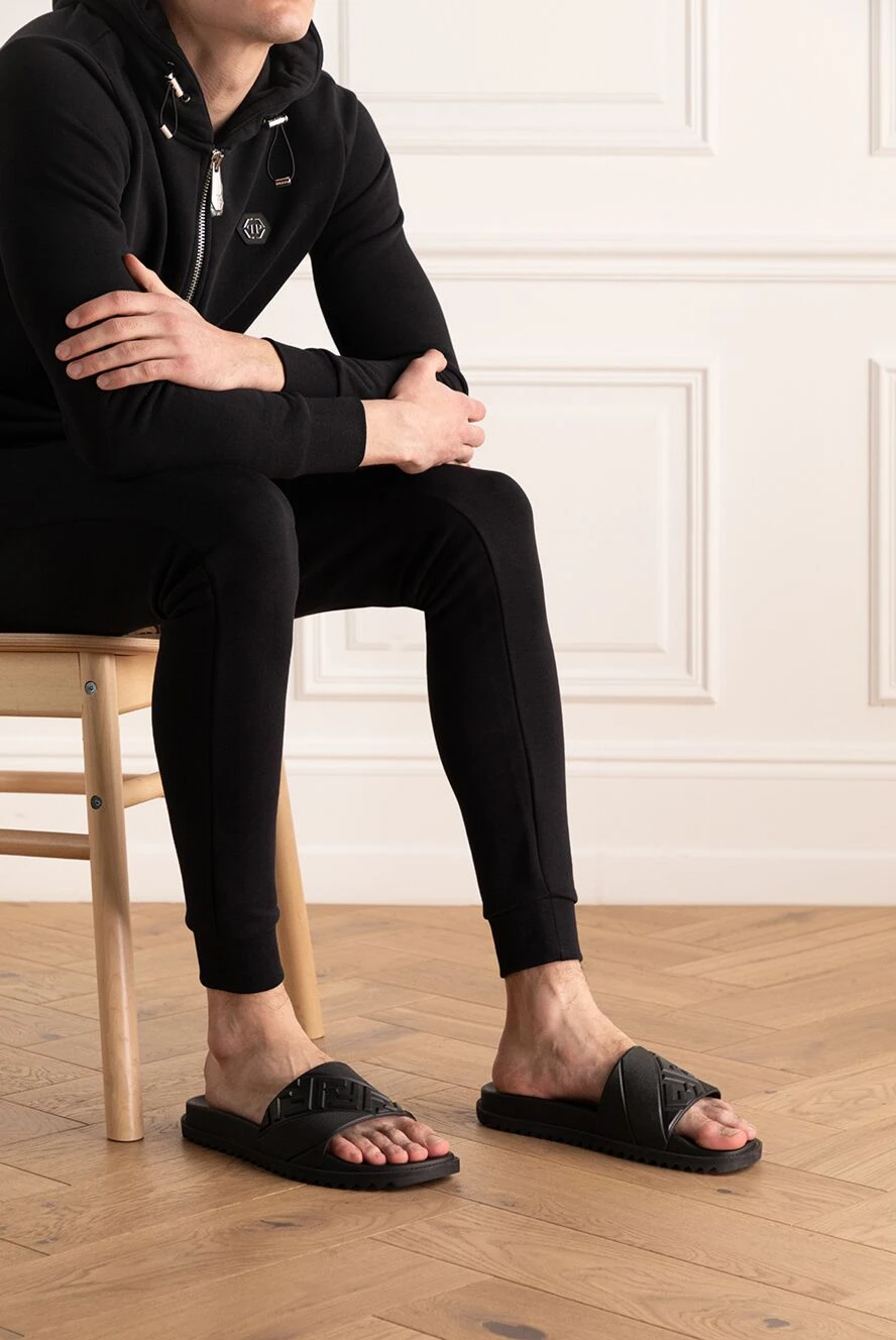 Fendi мужские сандалии из кожи черные мужские купить с ценами и фото 174021 - фото 2