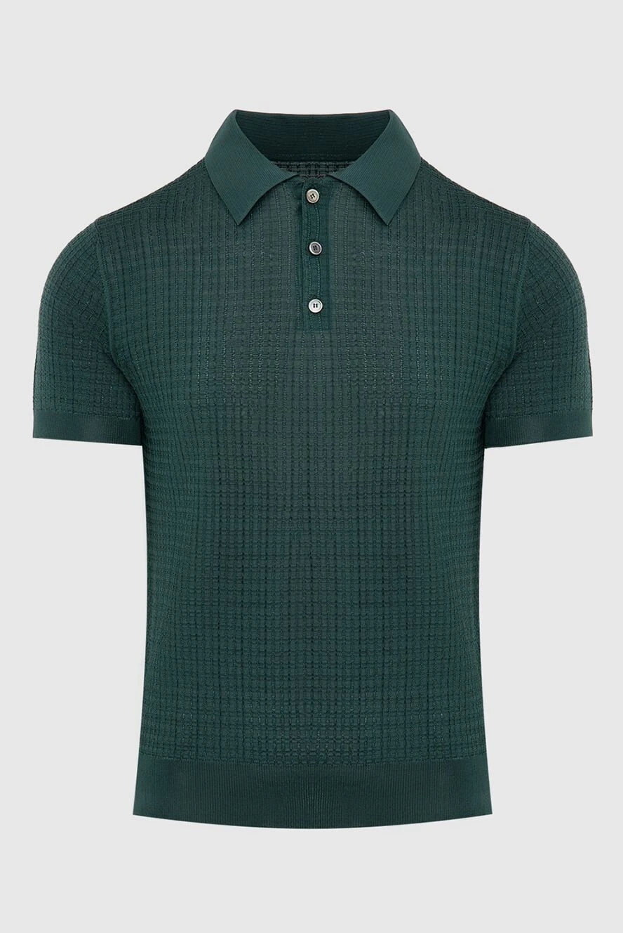 Corneliani man silk polo green for men buy with prices and photos 174032