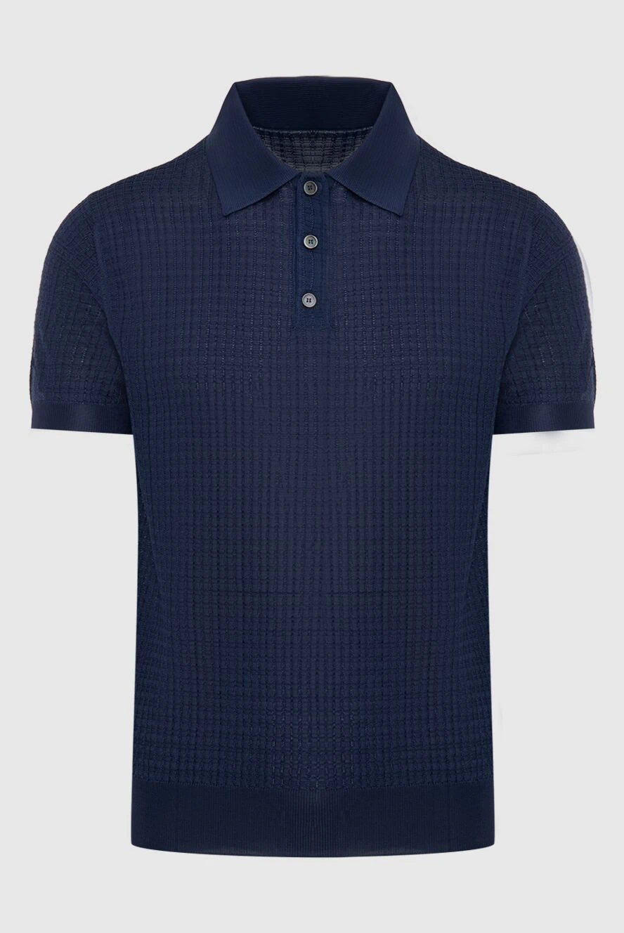 Corneliani man silk polo blue for men buy with prices and photos 174034