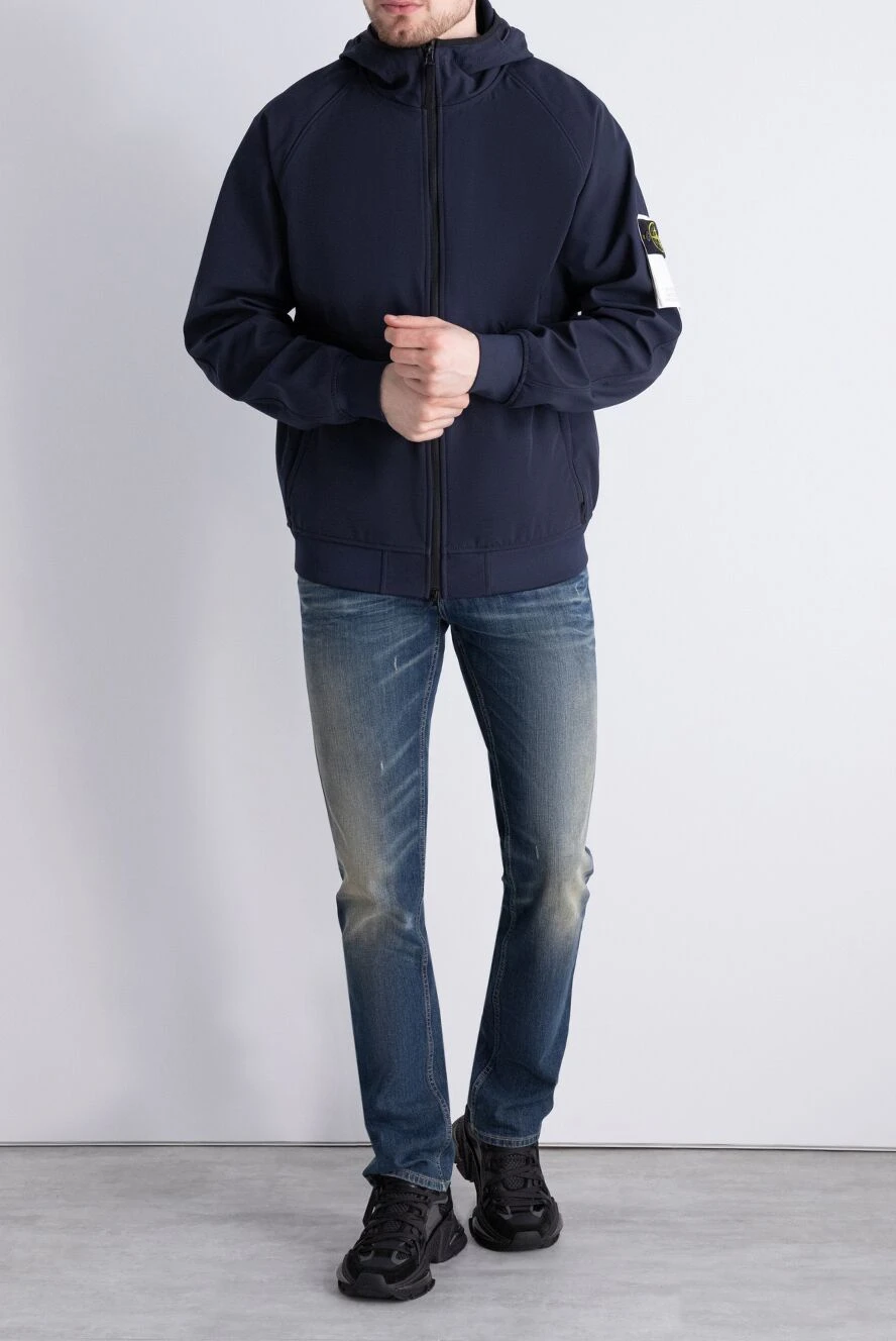 Stone Island man blue polyester and elastane jacket for men buy with prices and photos 174102