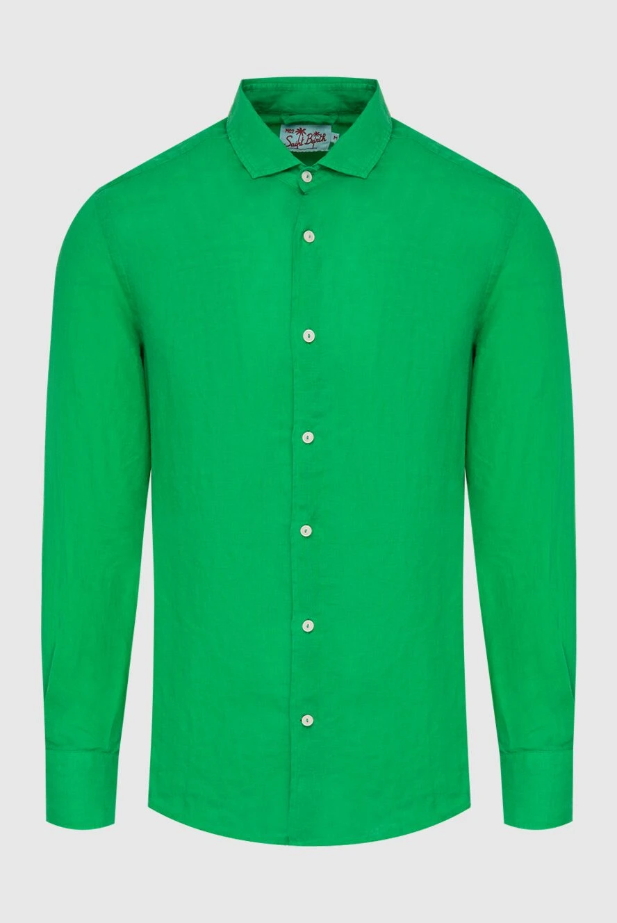 MC2 Saint Barth мужские сорочка из льна зеленая мужская купить с ценами и фото 174115