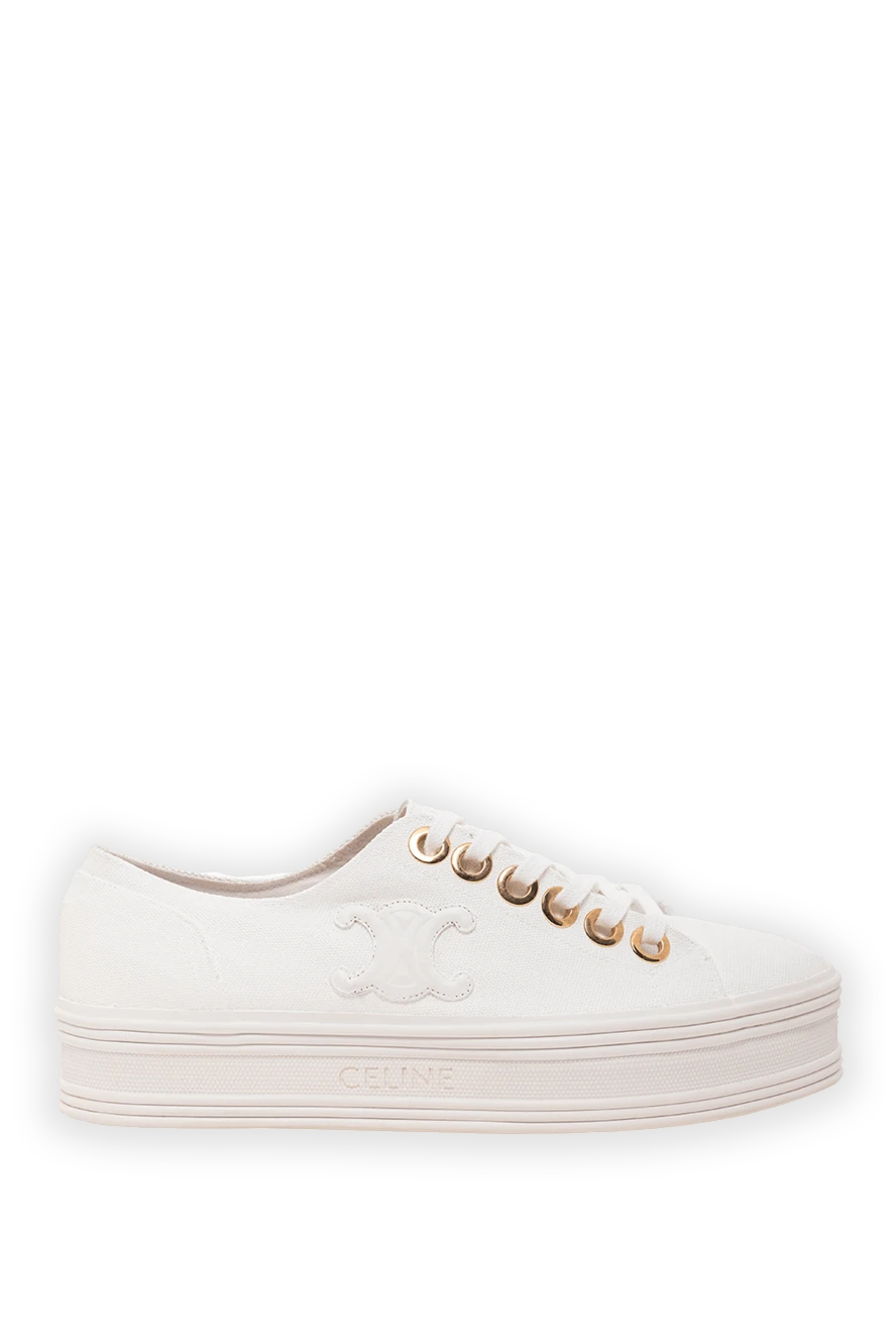Celine women's sneakers with a logo white 174138 - photo 1