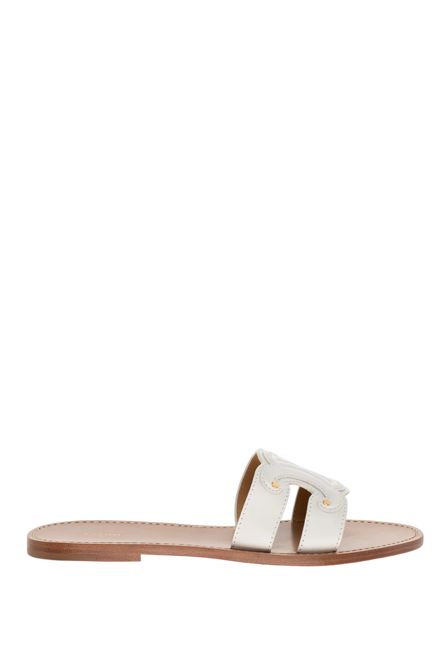 Celine woman white leather flip-flops for women buy with prices and photos 174141 - photo 1