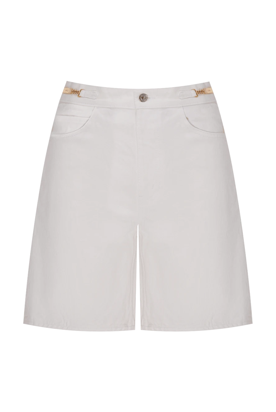 Celine женские шорты из хлопка белые женские купить с ценами и фото 174179