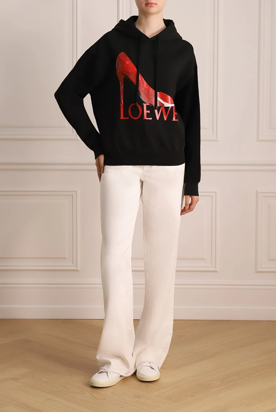 Loewe woman black cotton hoodie for women buy with prices and photos 174196 - photo 2