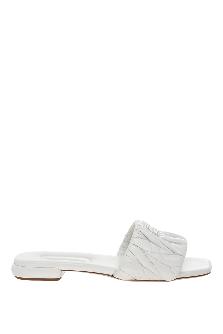 Miu Miu woman white leather flip-flops for women buy with prices and photos 174200