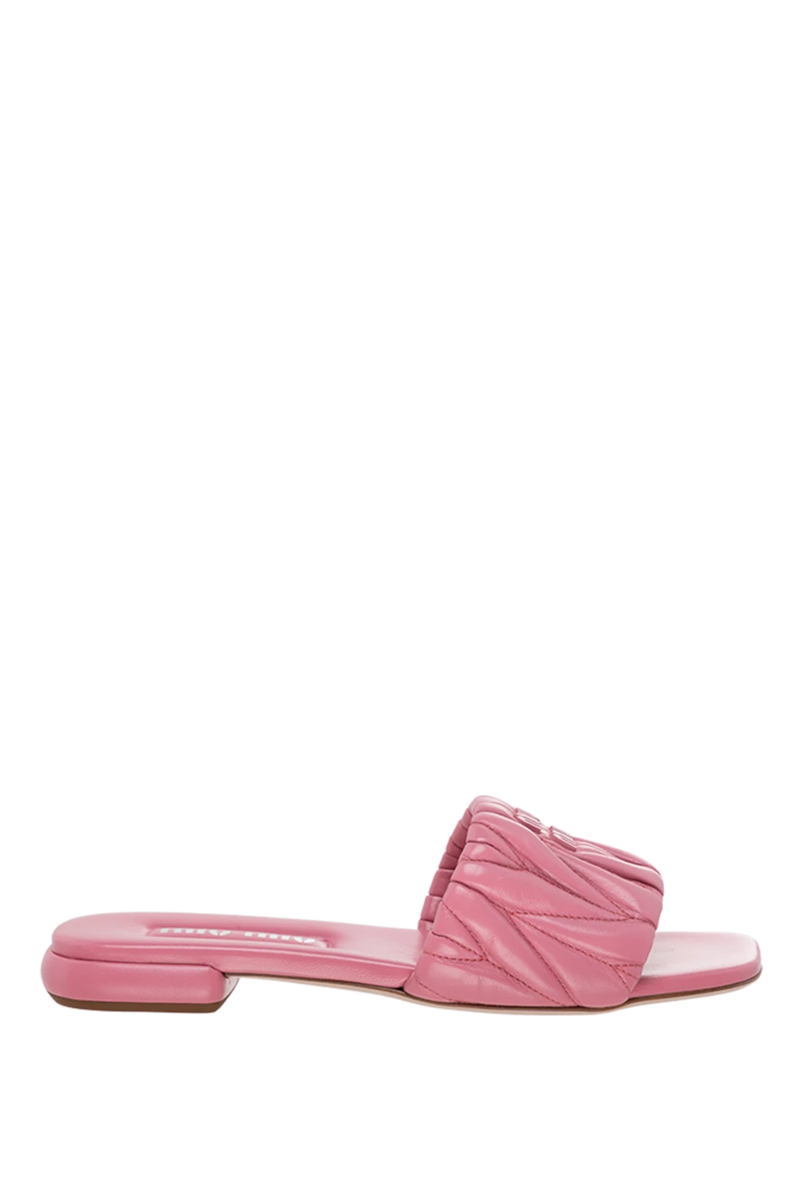 Miu Miu woman pink leather flip-flops for women buy with prices and photos 174201