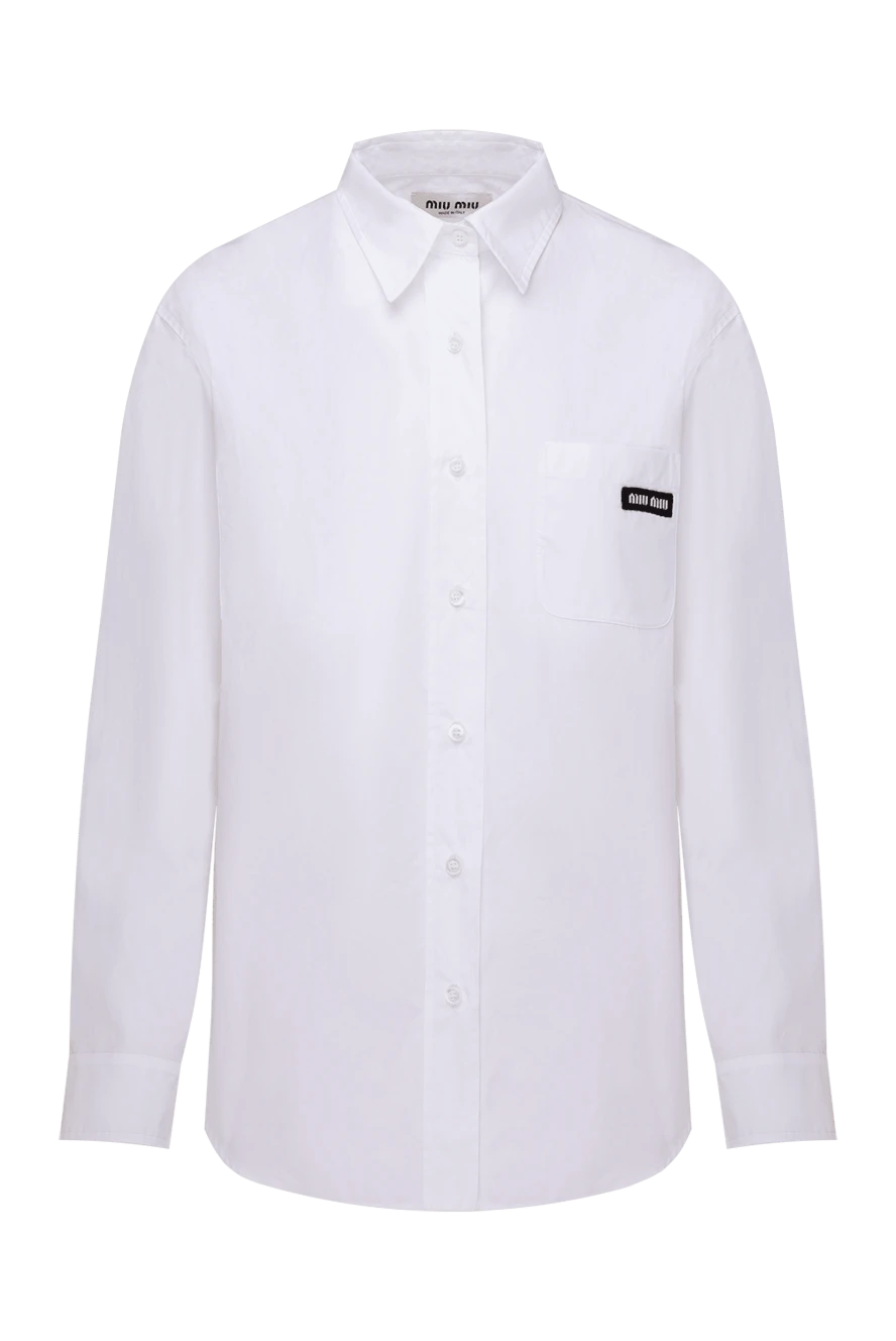 Miu Miu женские рубашка из хлопка белая женская купить с ценами и фото 174212