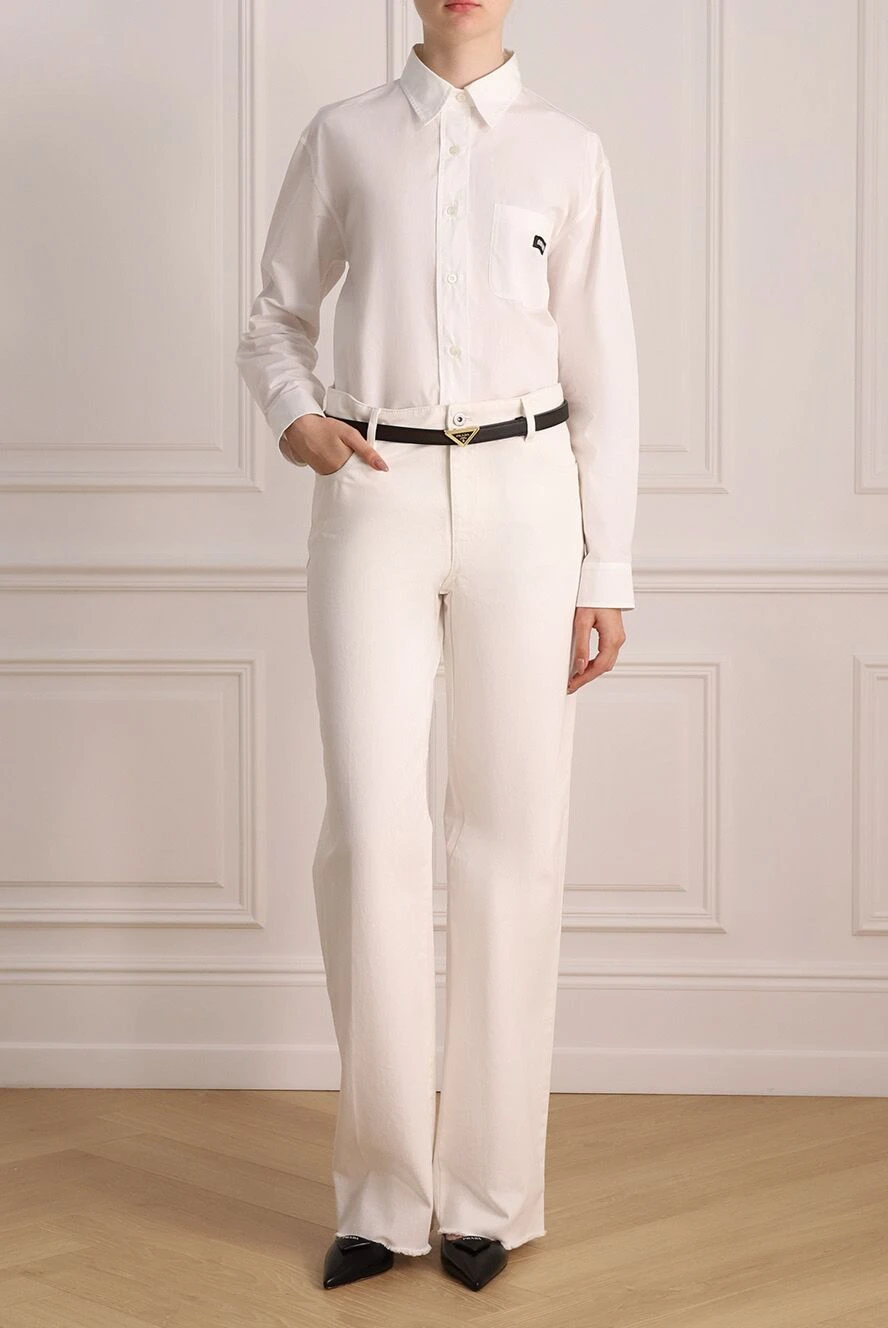 Miu Miu жіночі рубашка з бавовни біла жіноча купити фото з цінами 174212 - фото 2