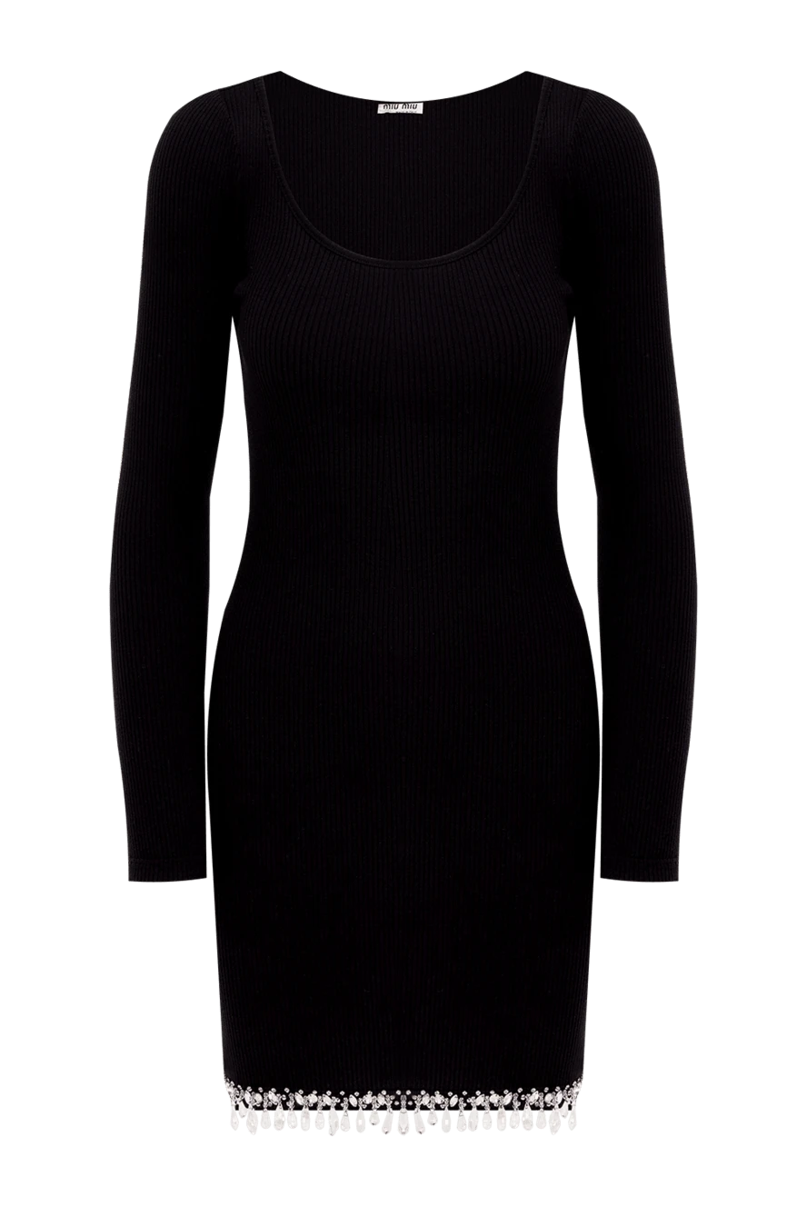 Miu Miu женские платье из хлопка черное женское купить с ценами и фото 174219 - фото 1