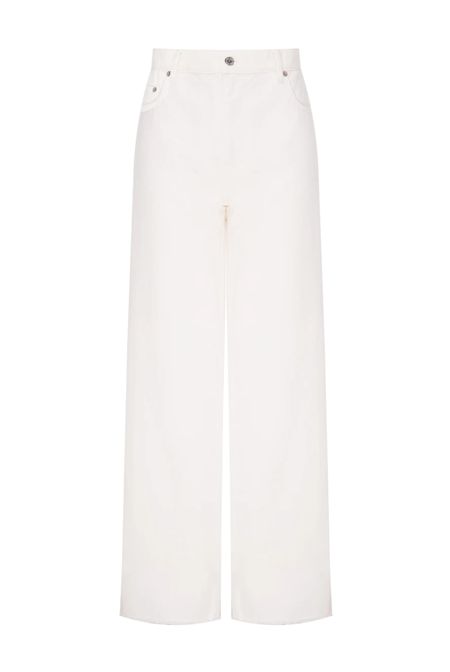 Miu Miu woman white cotton jeans for women buy with prices and photos 174220 - photo 1