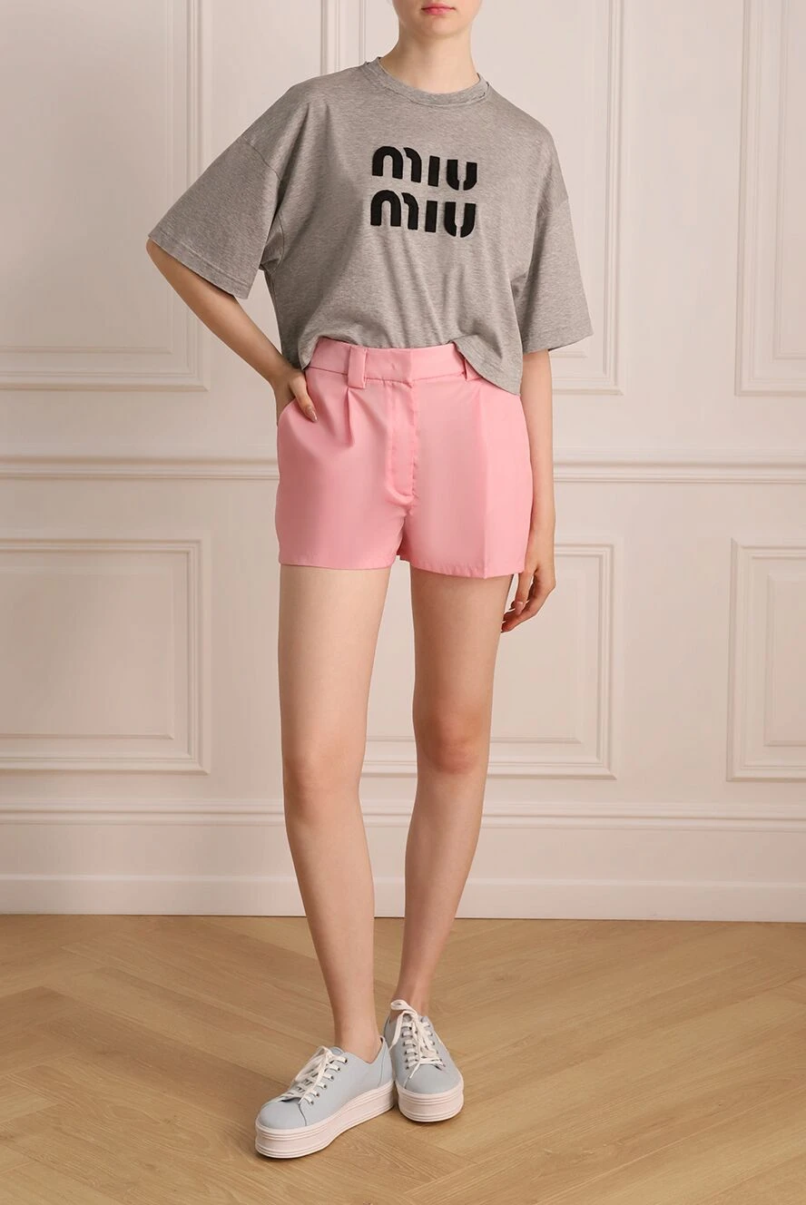 Prada woman pink polyamide shorts for women buy with prices and photos 174252 - photo 2