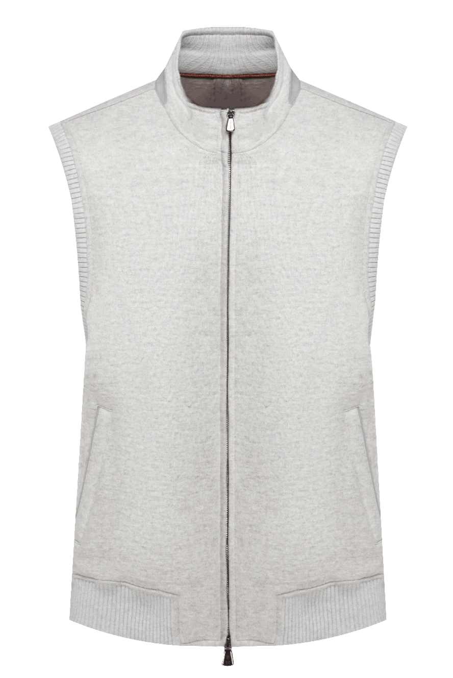 Enrico Mandelli man cashmere vest gray for men 174332 - photo 1