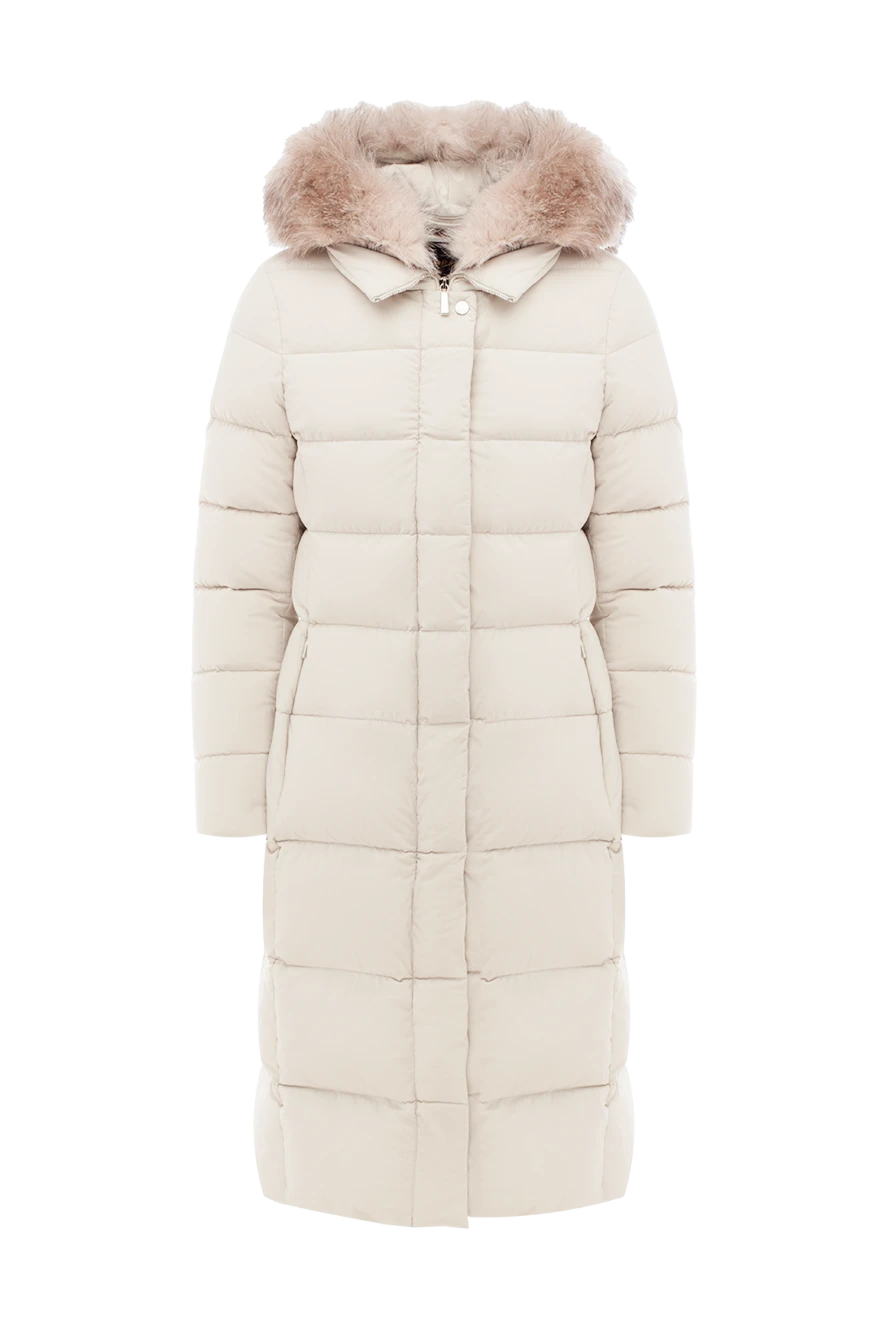 Moorer woman white women's down jacket with fur 174409 - photo 1