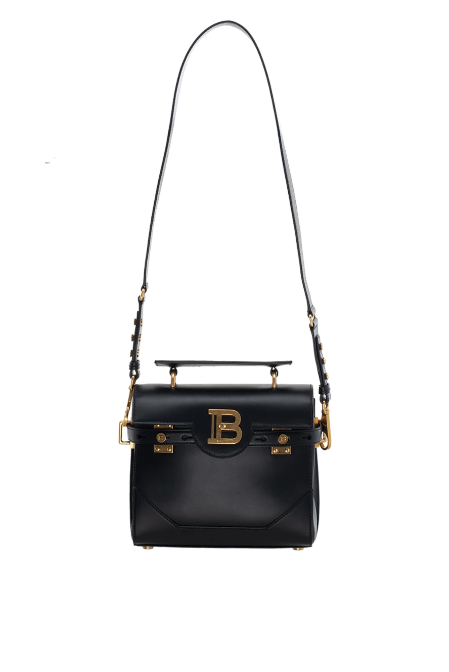 Black leather bag for women