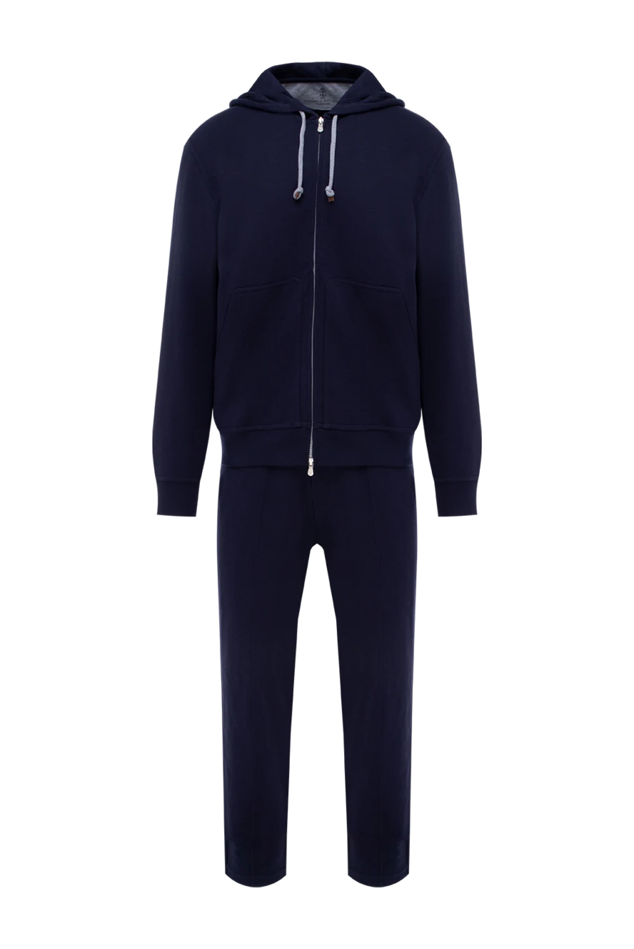 Brunello Cucinelli костюм спортивный мужской комплект из плотного хлопка с двойной молнией 174554 - фото 1