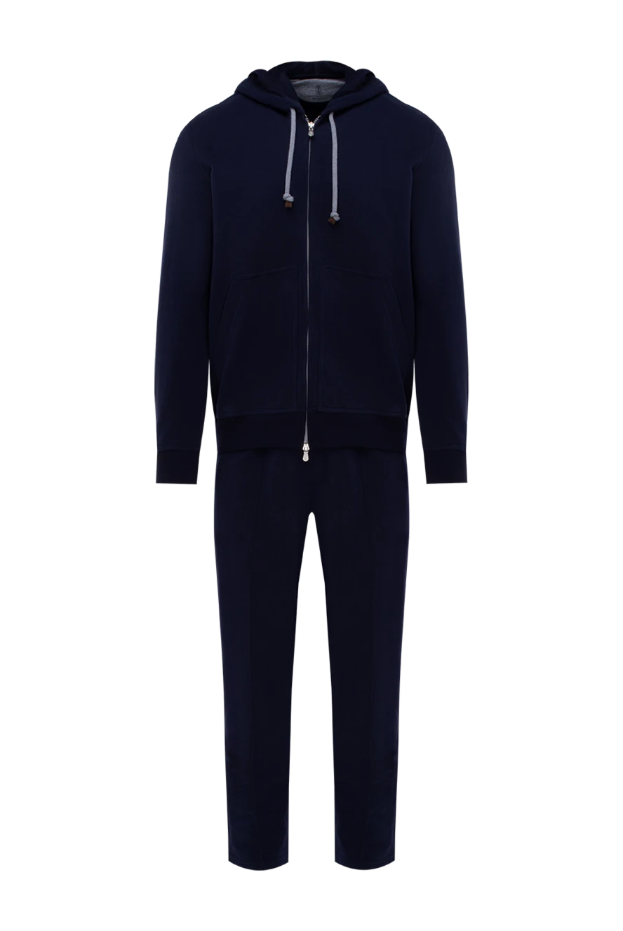 Brunello Cucinelli трикотажний костюм з бавовни з капюшоном та гладкою текстурою 174555 - фото 1