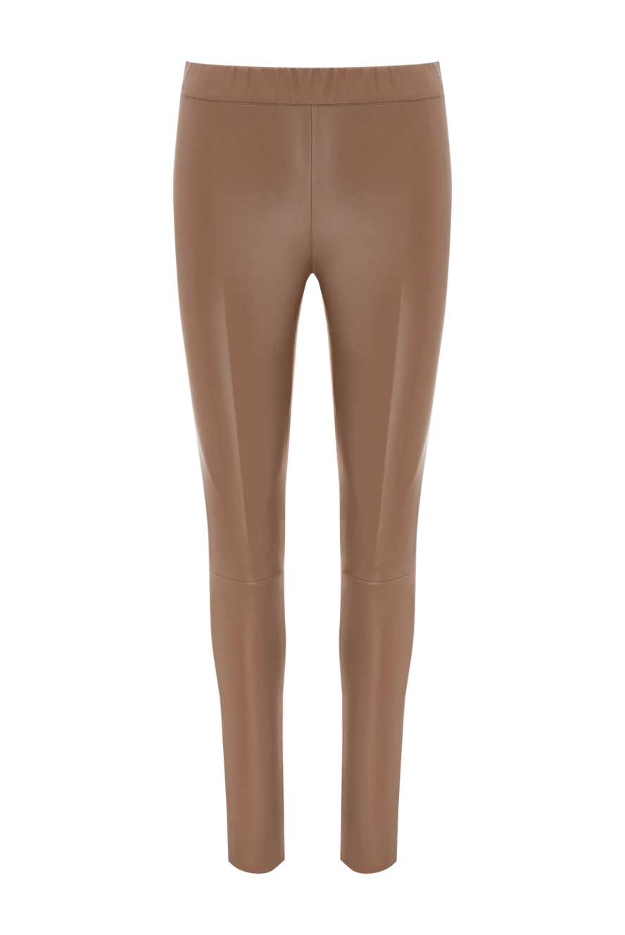 Max&Moi леггинсы женские кожаные облегающие коричневые 174599 - фото 1