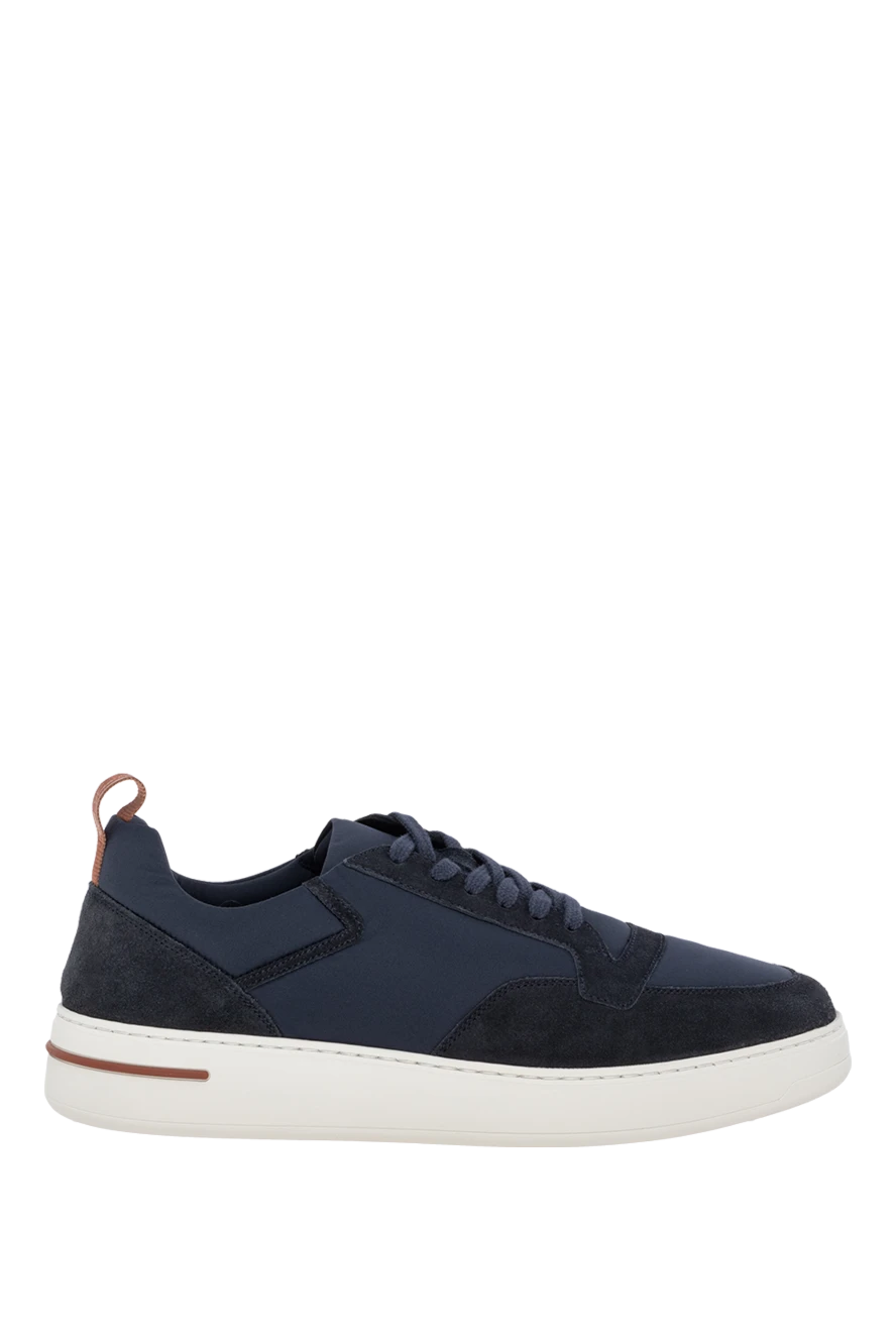 Loro Piana man sneakers made of nubuck and polyurethane, blue for men buy with prices and photos 174626 - photo 1