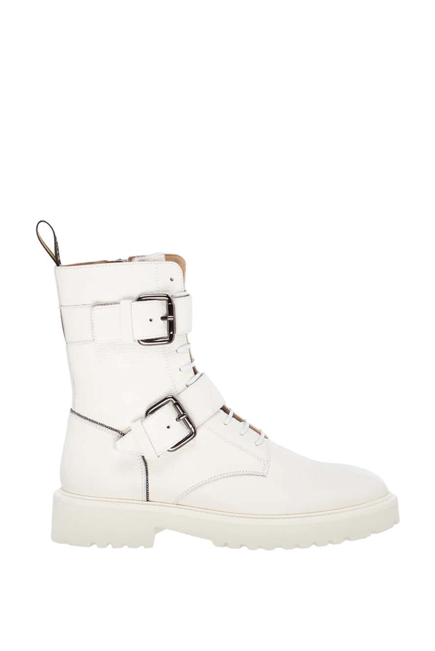Doucal`s woman women's white leather boots buy with prices and photos 174632