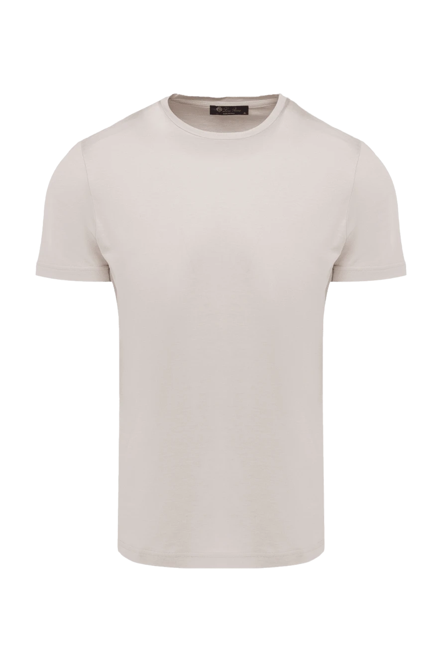 Loro Piana мужские футболка из шелка и хлопка серая мужская купить с ценами и фото 174748
