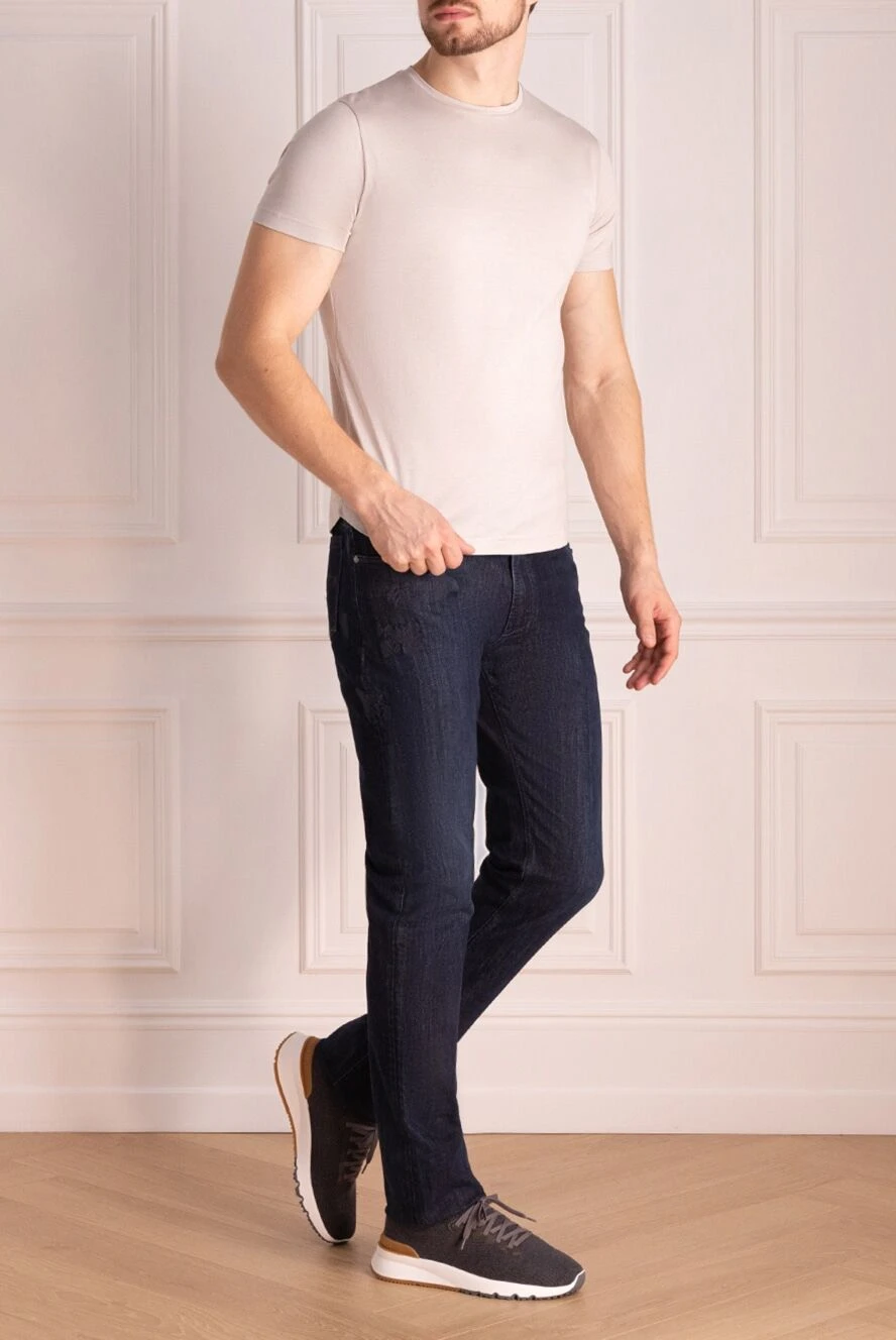 Loro Piana мужские футболка из шелка и хлопка серая мужская купить с ценами и фото 174748 - фото 2