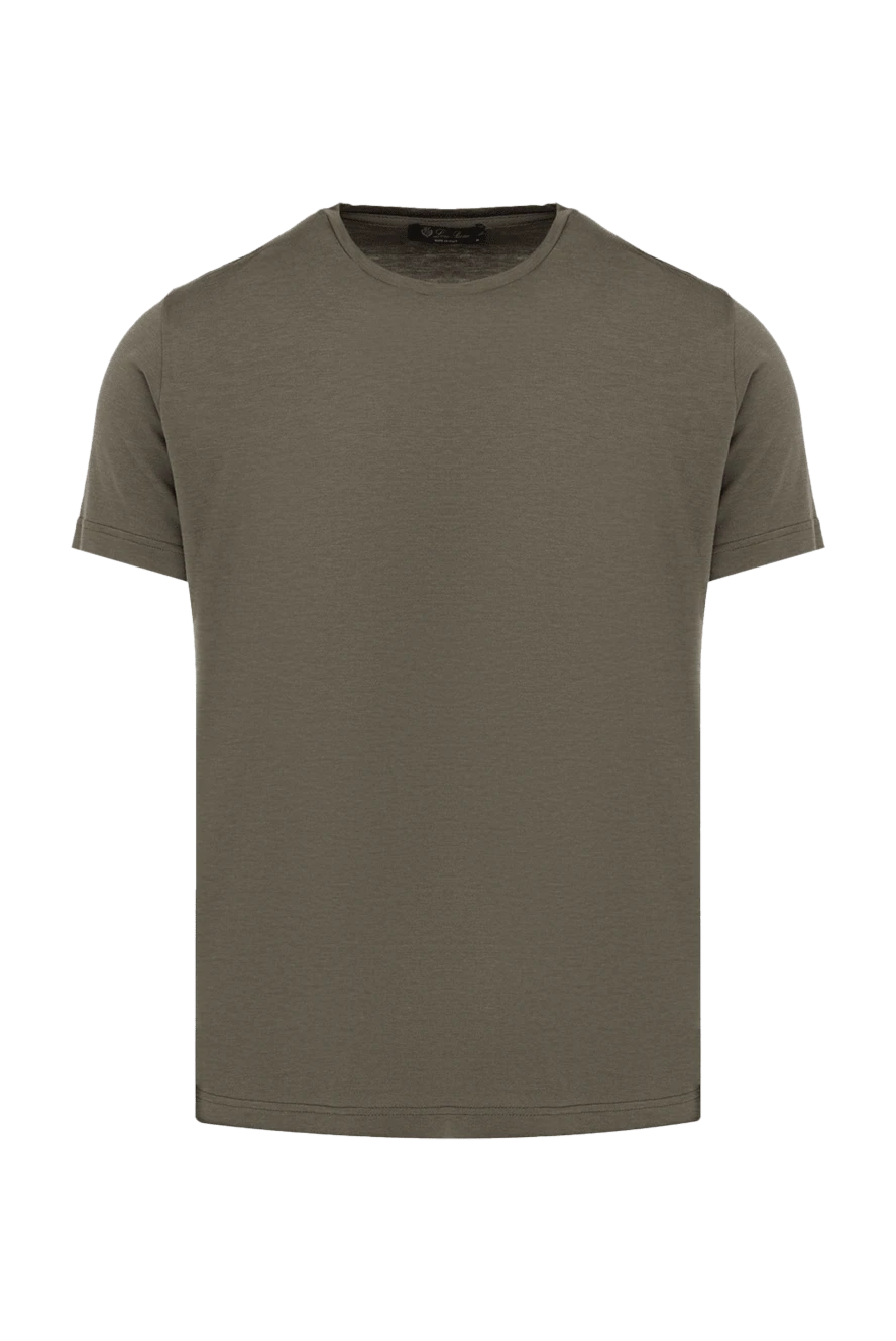Loro Piana мужские футболка из шелка и хлопка зеленая мужская купить с ценами и фото 174750