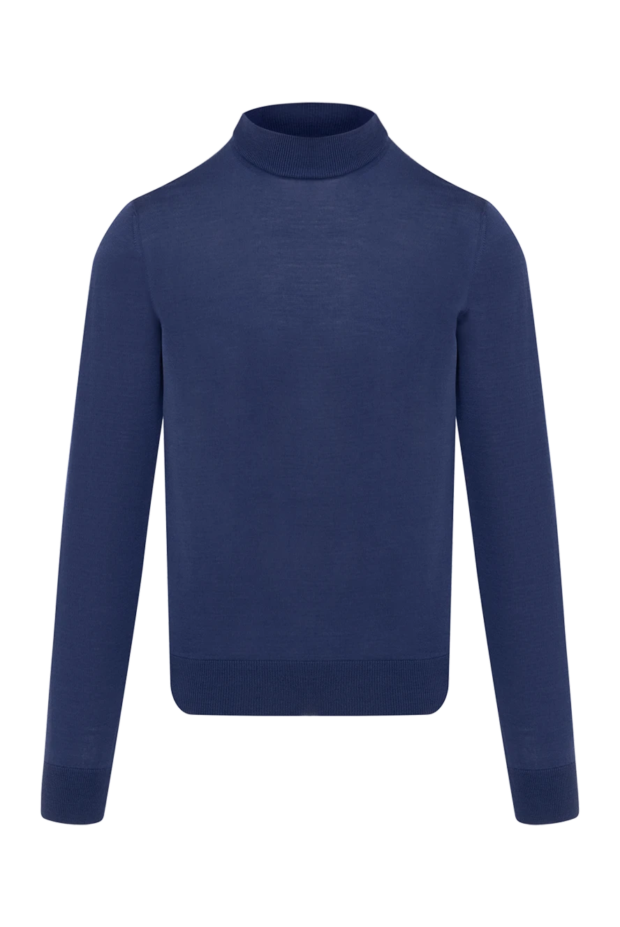 Cesare di Napoli man men's high-collared woolen jumper blue 174810 - photo 1