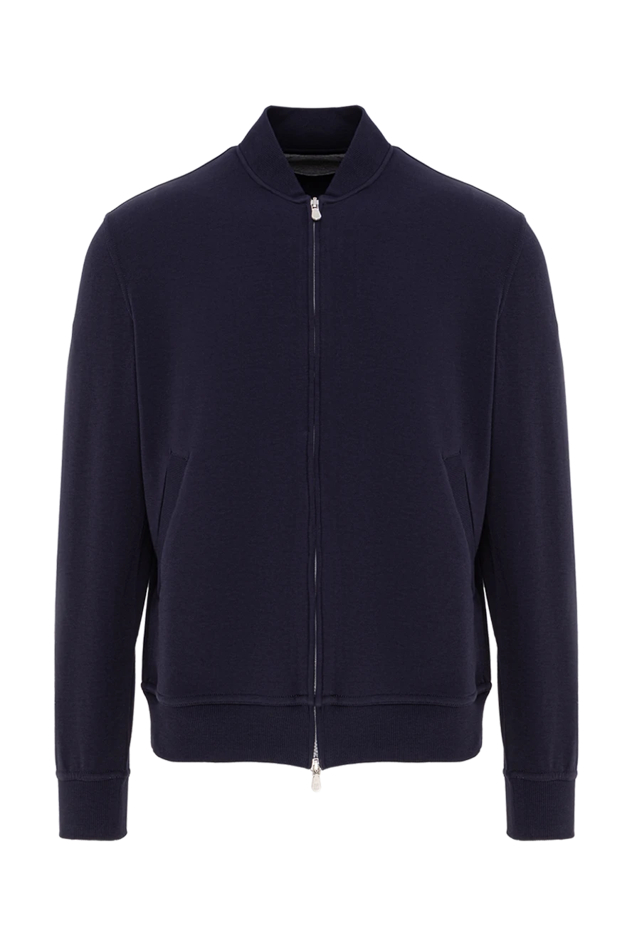 Brunello Cucinelli men's sweatshirt made of cotton and polyamide blue 174844 - photo 1