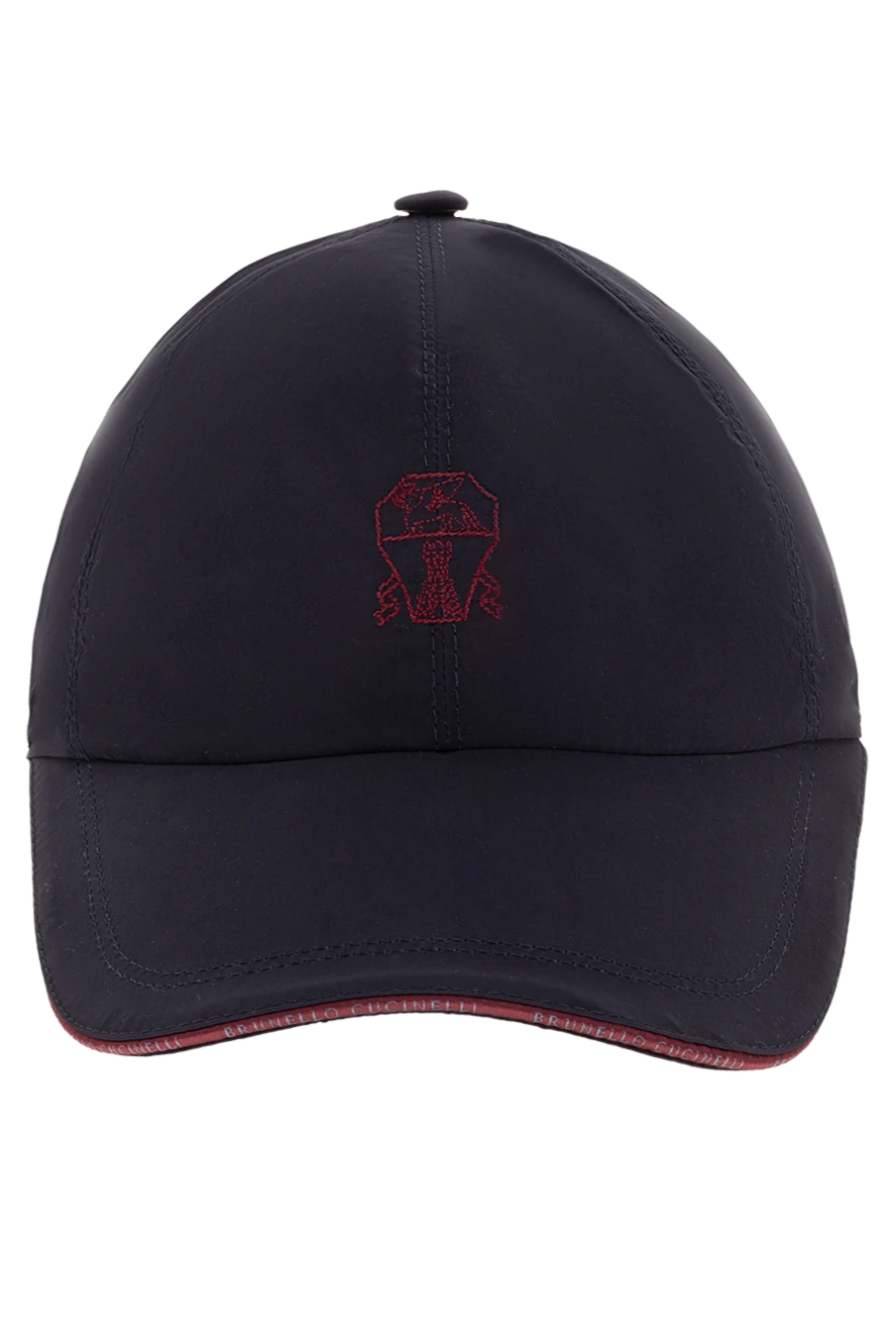 Brunello Cucinelli кепка з поліестеру та поліаміду синя чоловіча 174858 - фото 1