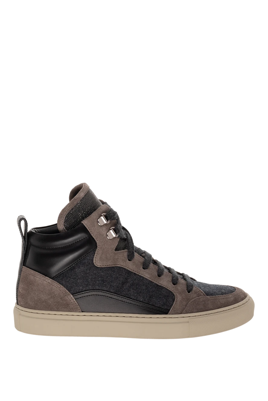 Brunello Cucinelli brown hightop sneakers for women 174867 - photo 1
