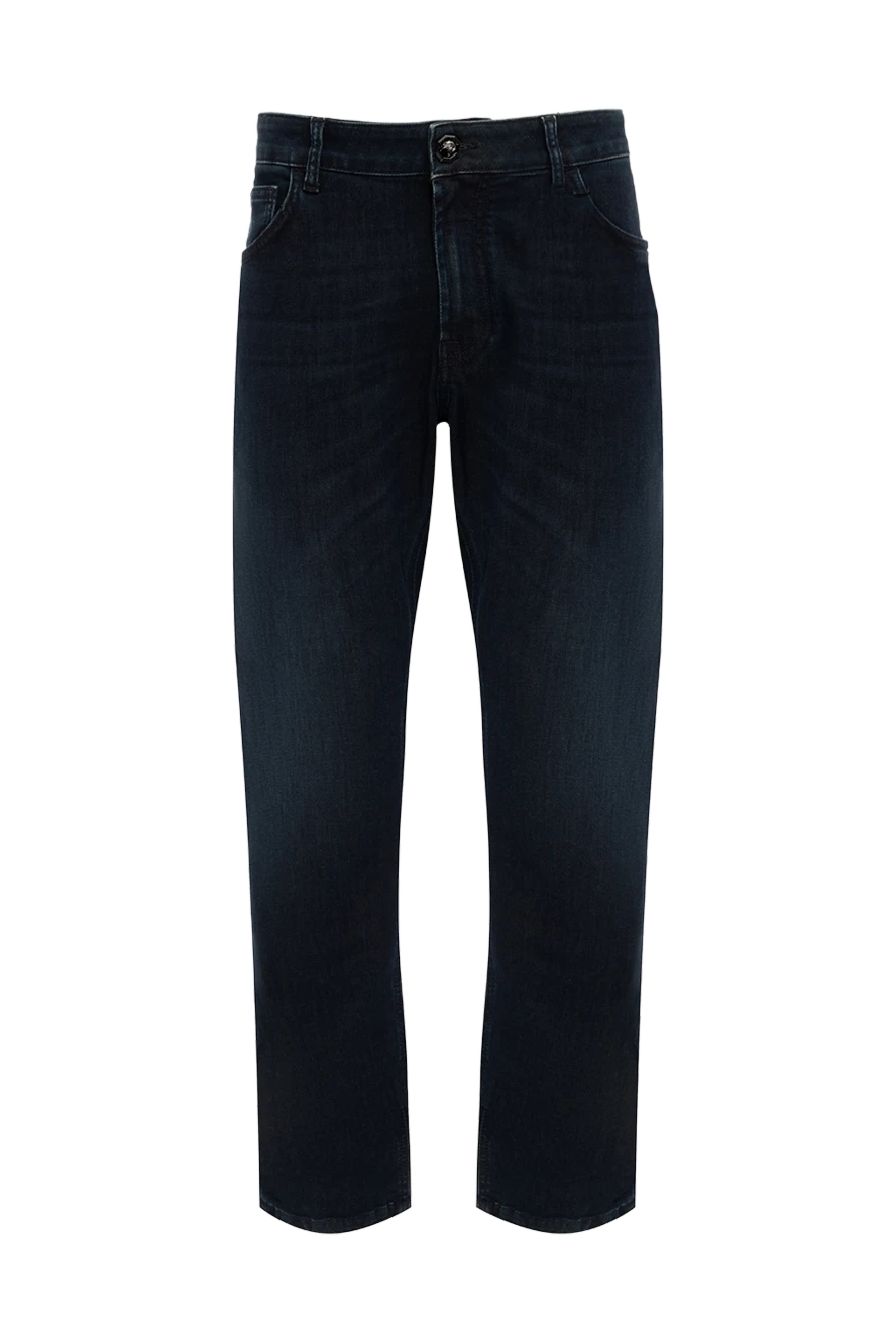 Stefano Ricci джинси чоловічі темно сині із щільної бавовни 175056 - фото 1