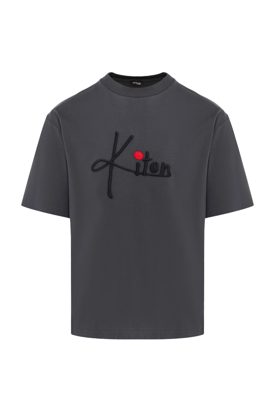 Kiton man gray cotton t-shirt for men 175077 - photo 1