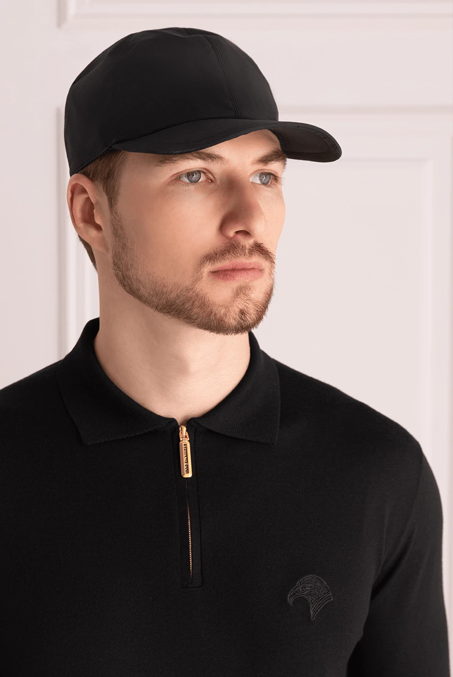 Cesare di Napoli man men's black wool and polyamide cap buy with prices and photos 175094 - photo 2