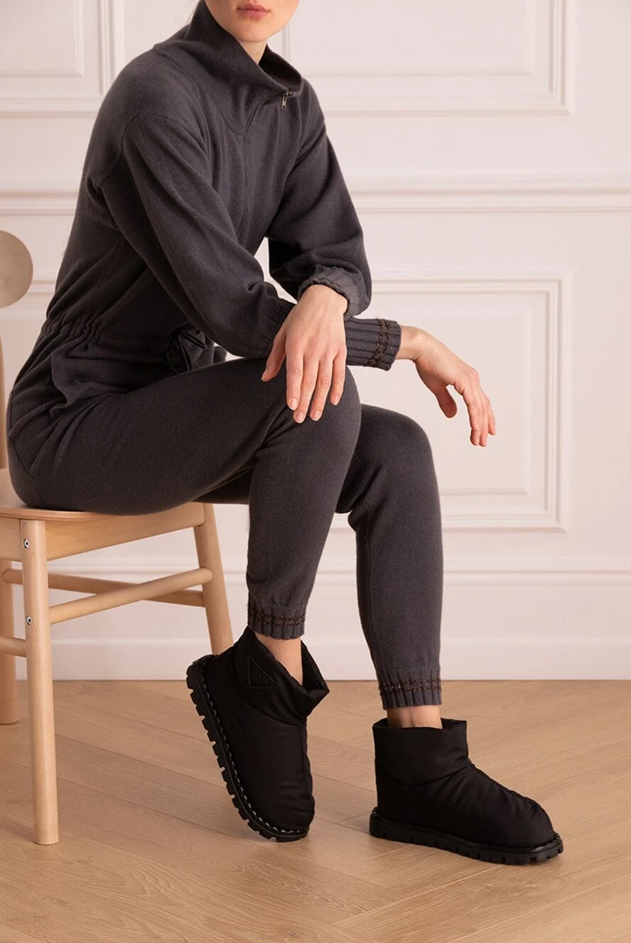 Prada woman women's black nylon ugg boots buy with prices and photos 175138 - photo 2