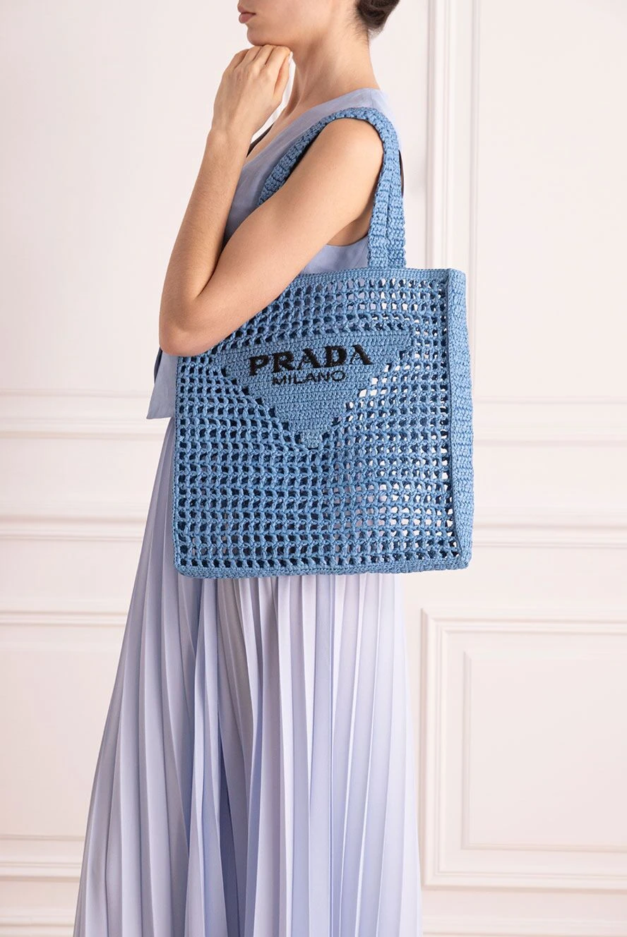 Prada женские сумка голубая женская купить с ценами и фото 175150