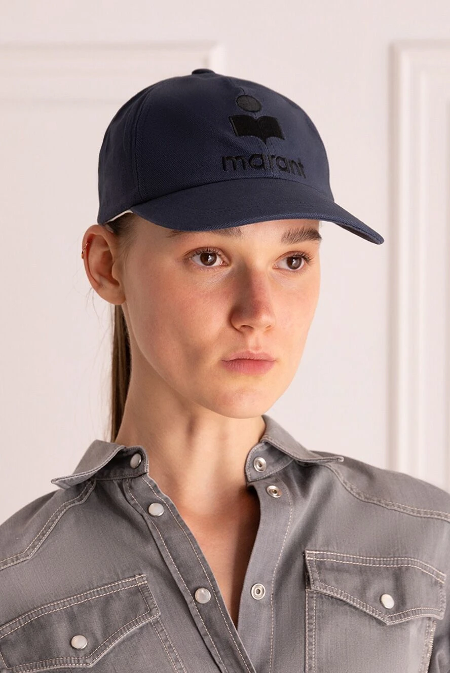 Isabel Marant женские кепка из хлопка синяя женская купить с ценами и фото 175310
