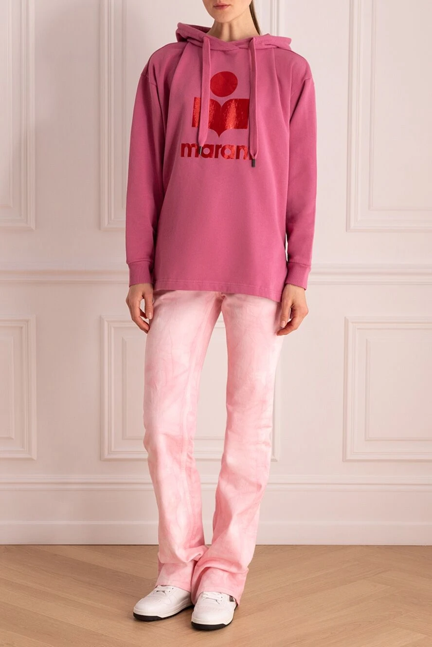 Isabel Marant woman pink cotton and polyester hoodie for women buy with prices and photos 175313 - photo 2