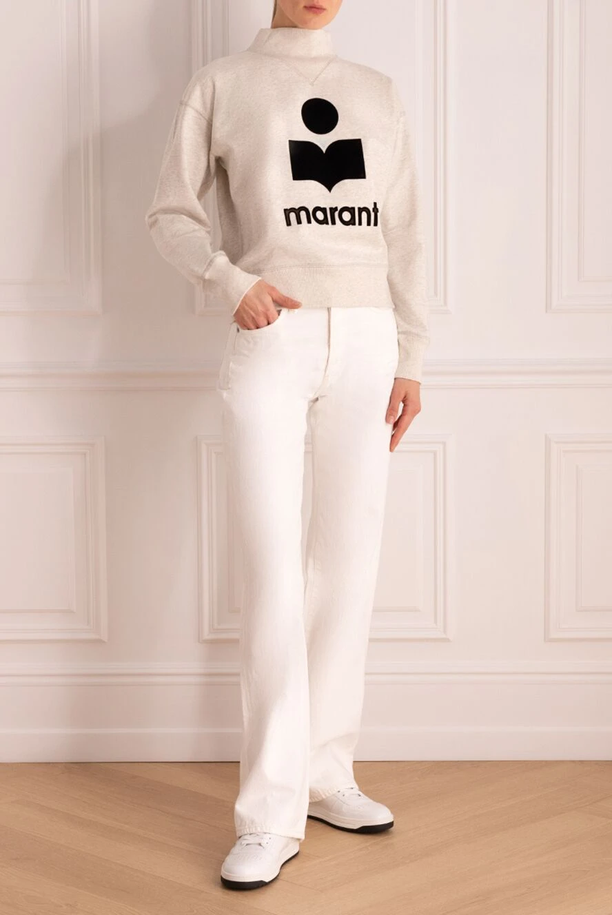 Isabel Marant woman beige cotton and polyester sweatshirt for women buy with prices and photos 175318 - photo 2