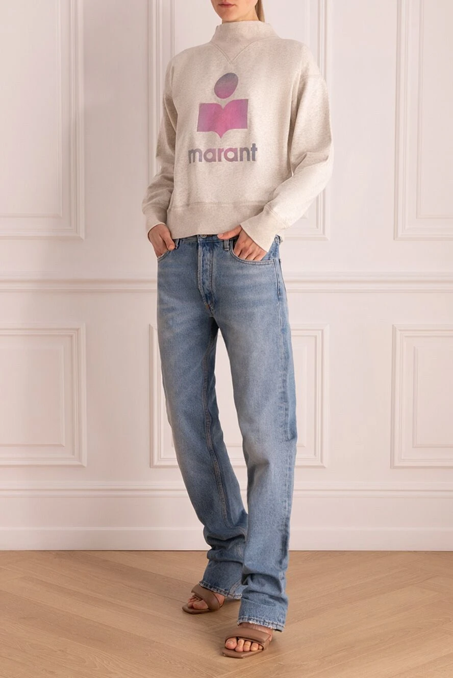 Isabel Marant woman beige cotton and polyester sweatshirt for women buy with prices and photos 175319 - photo 2