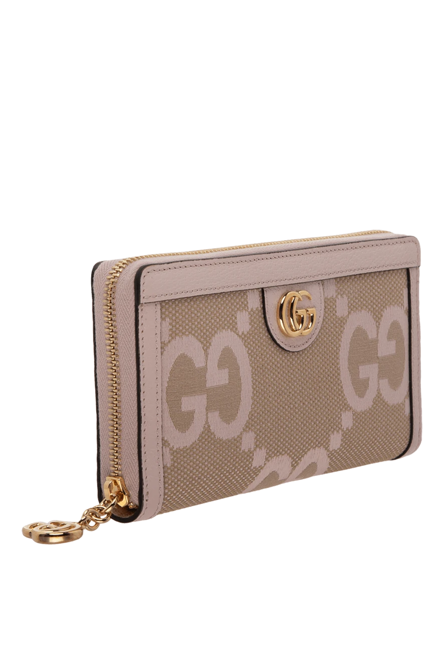 Gucci woman pink textile and leather purse for women buy with prices and photos 175340 - photo 2
