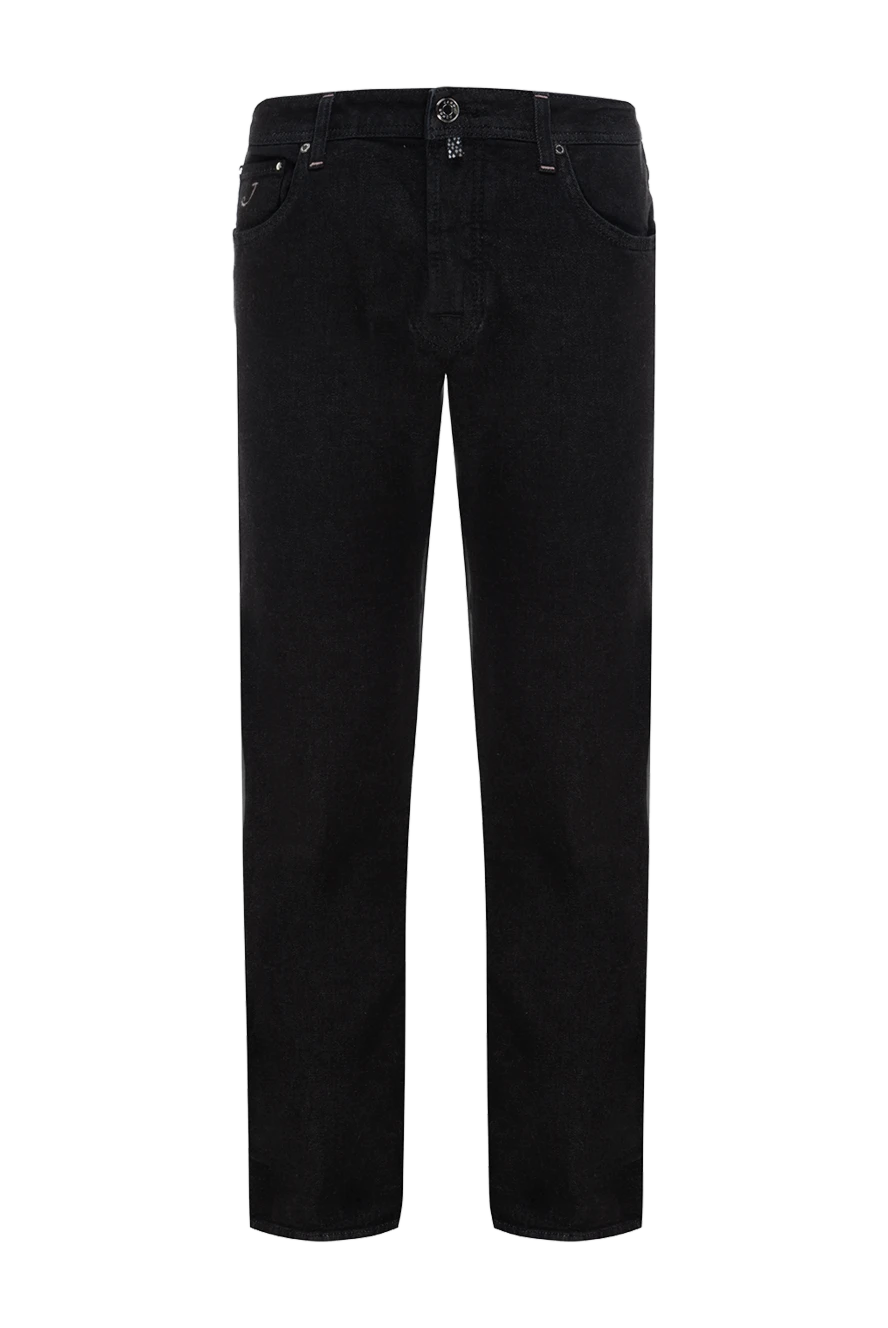 Jacob Cohen прямі джинси бавовняні чорні з лаконічним оздобленням 175367 - фото 1