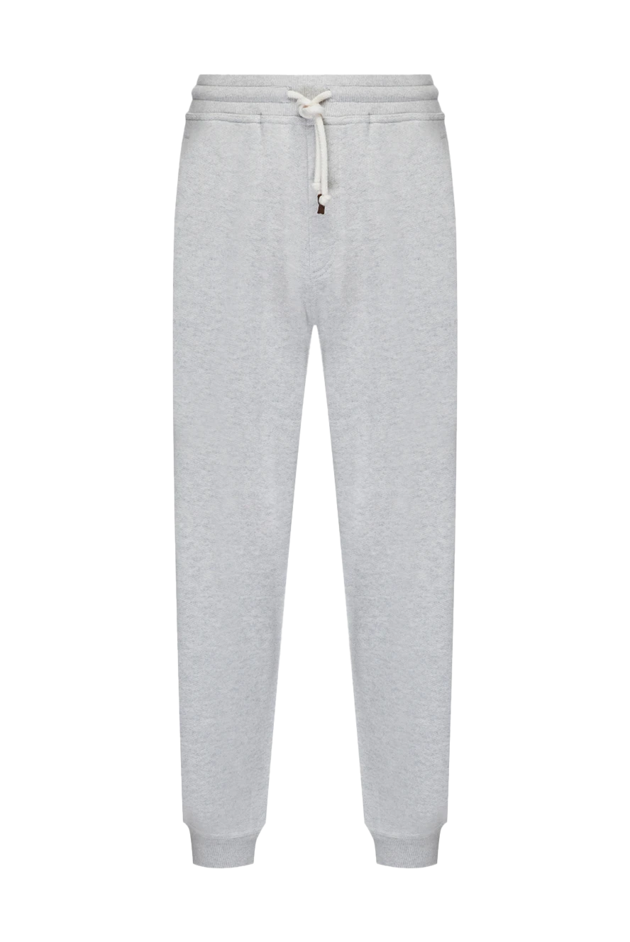 Brunello Cucinelli брюки из кашемира серые мужские 175419 - фото 1