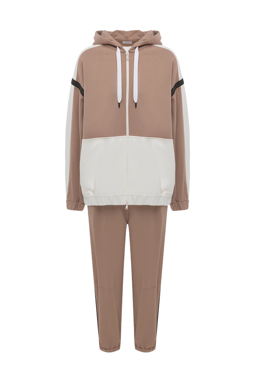 Brunello Cucinelli two-tone suit with a hood and accent panels 175475 - photo 1