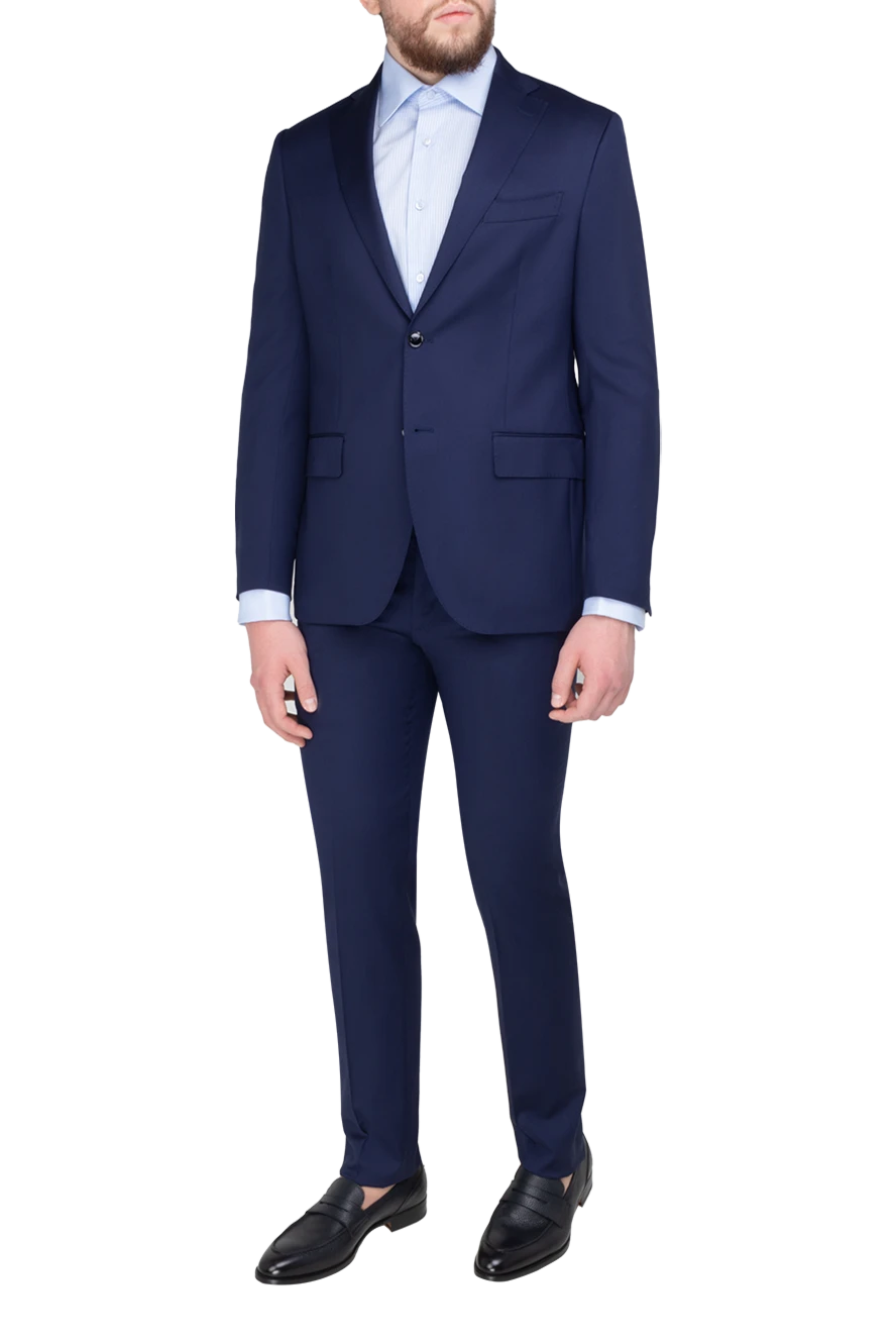 Sartoria Latorre man men's blue wool suit buy with prices and photos 175547