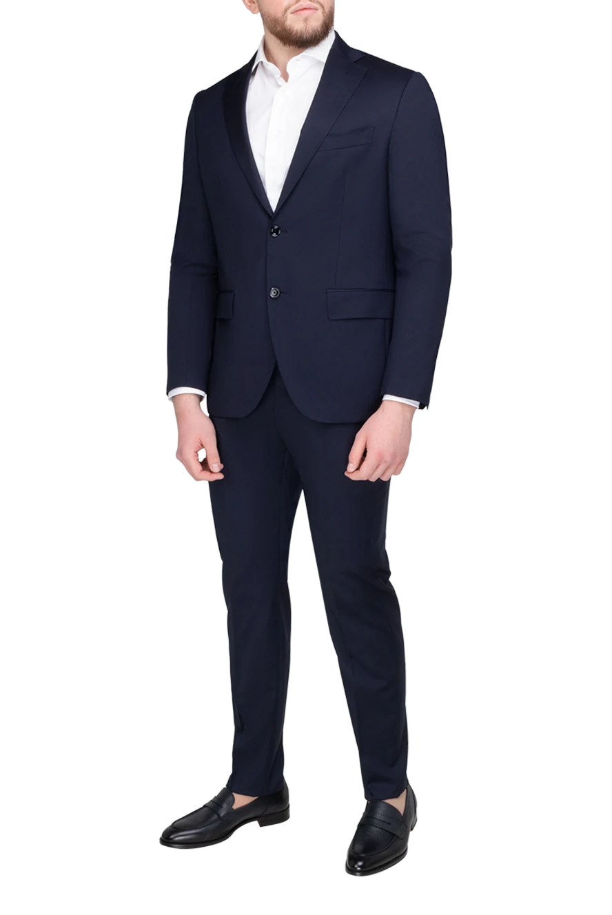 Sartoria Latorre man men's blue wool suit buy with prices and photos 175548