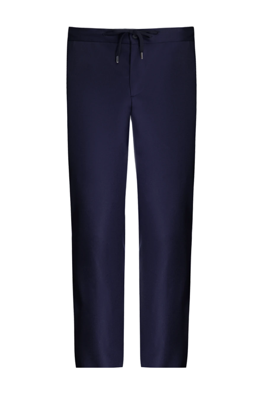 Cesare di Napoli man blue wool and cashmere pants for men 175603 - photo 1