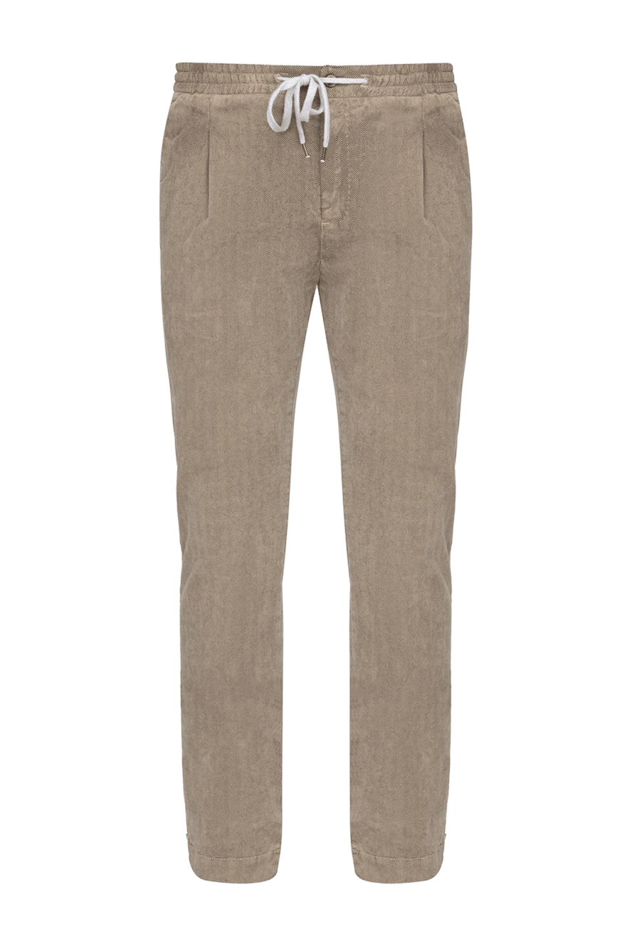 PT01 (Pantaloni Torino) men's pants made of cotton and elastane brown 175787 - photo 1