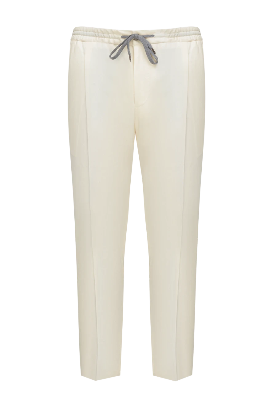 PT01 (Pantaloni Torino) штани чоловічі з вовни бежеві 175788 - фото 1